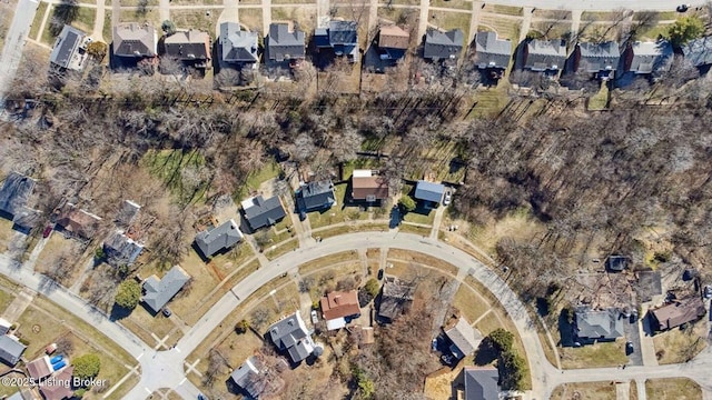 drone / aerial view featuring a residential view