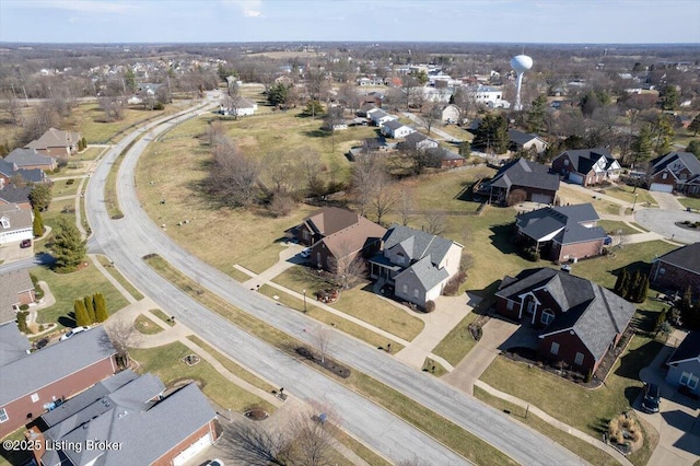 aerial view featuring a residential view