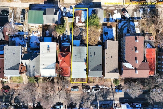 birds eye view of property featuring a residential view