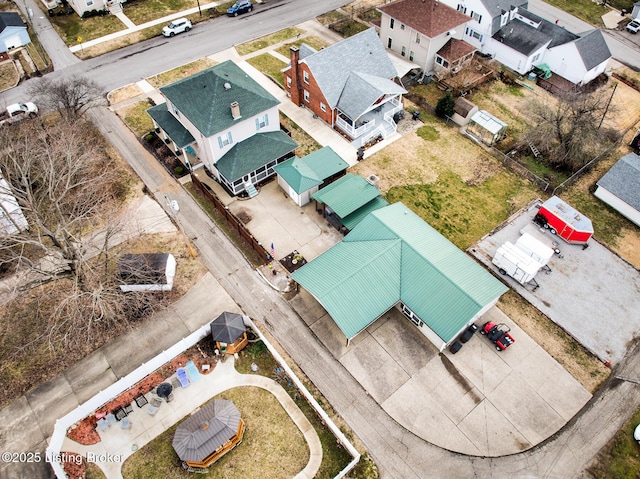 bird's eye view with a residential view