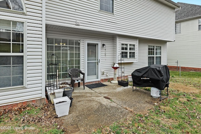 view of patio with grilling area