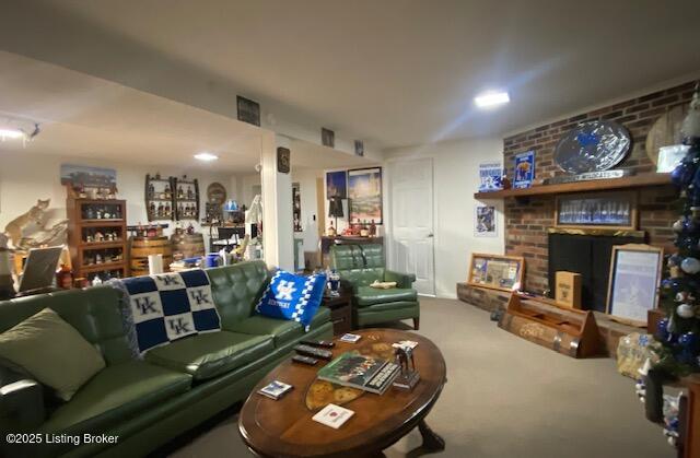 view of carpeted living room