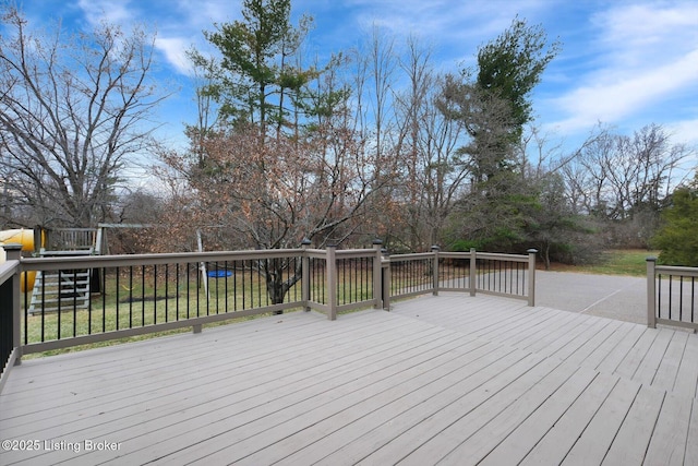 view of wooden deck