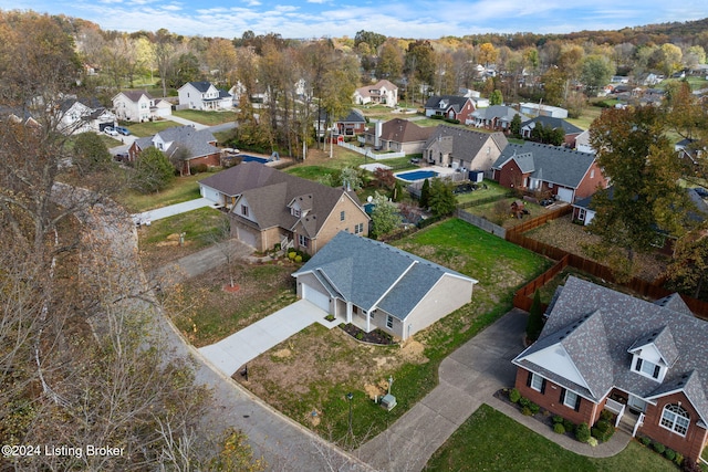 birds eye view of property featuring a residential view