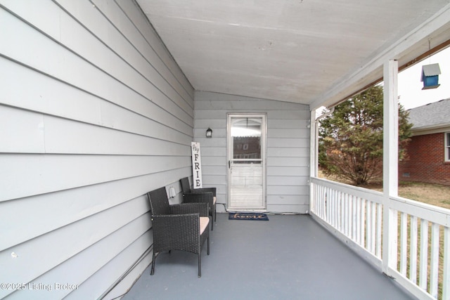 view of patio / terrace featuring covered porch