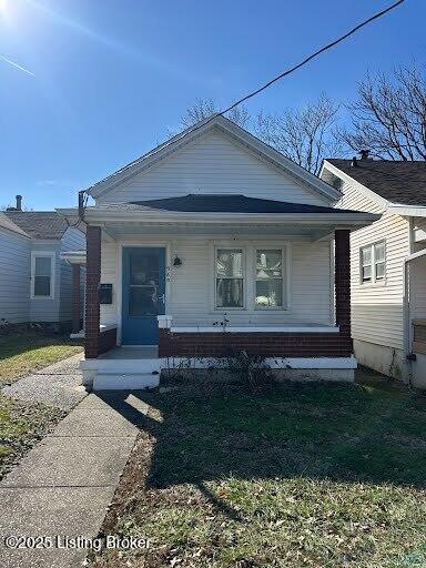 view of front of home with covered porch