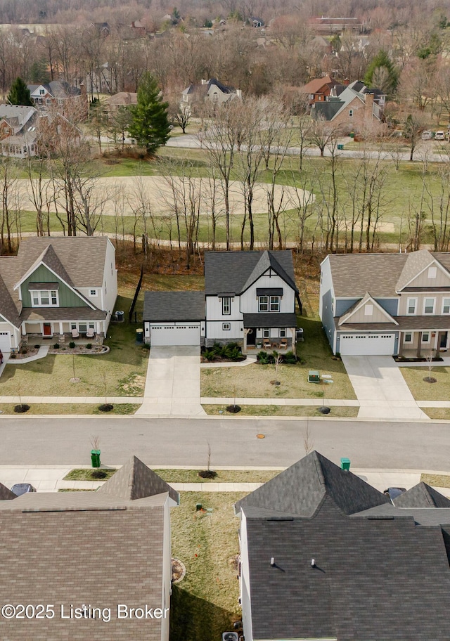 aerial view featuring a residential view