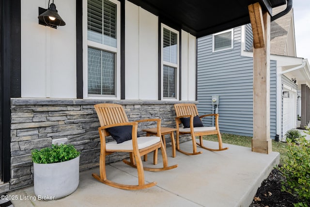 view of patio with a porch