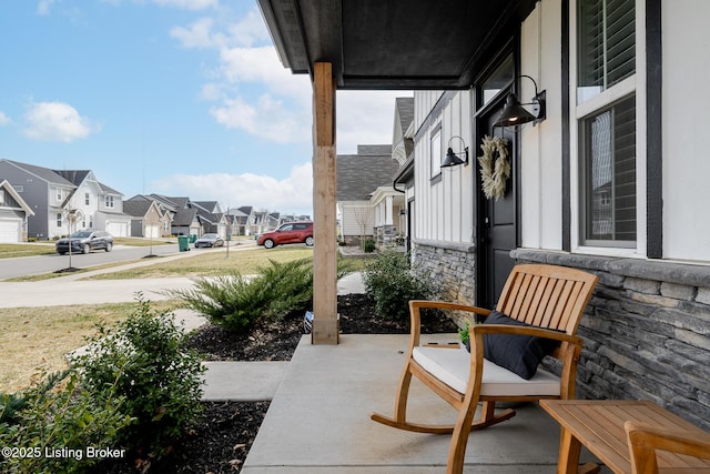 view of patio / terrace with a residential view