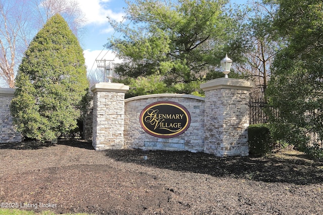 view of community sign