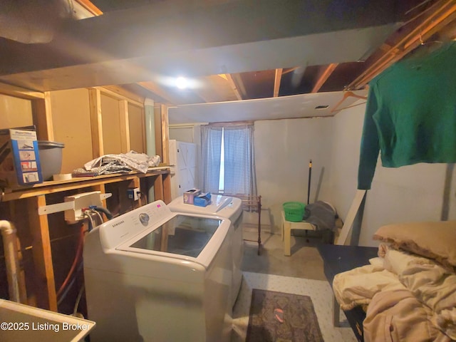 interior space featuring hookup for a washing machine