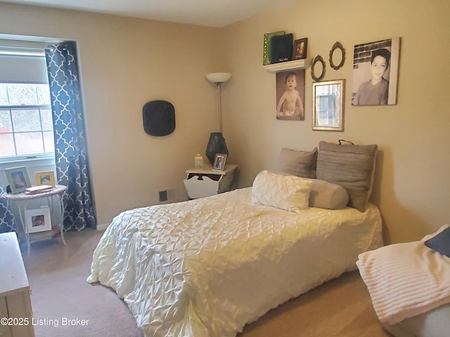 view of carpeted bedroom