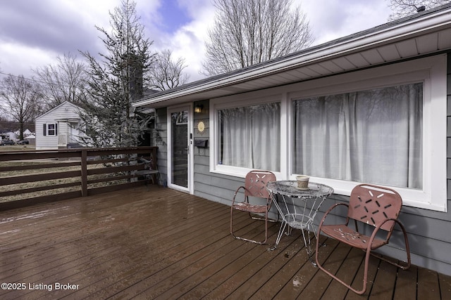 view of wooden terrace