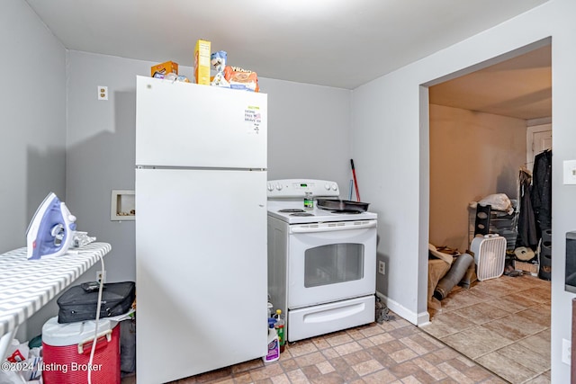 kitchen with white appliances