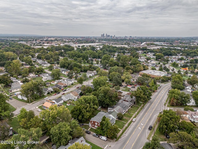 aerial view with a residential view