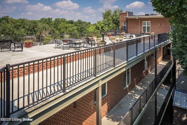 exterior space featuring fence and a patio