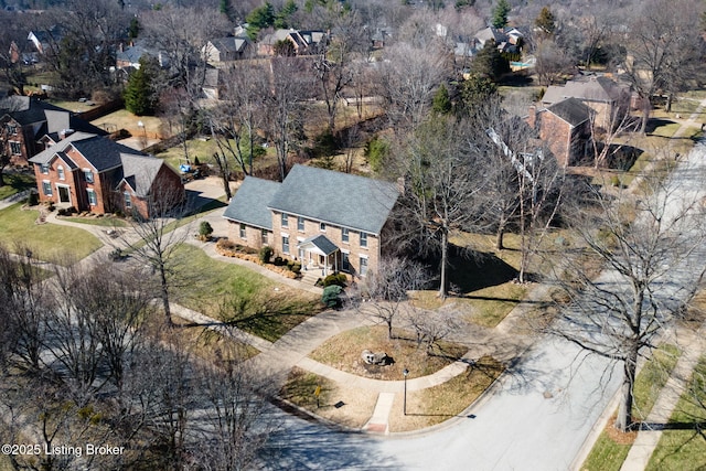 bird's eye view featuring a residential view