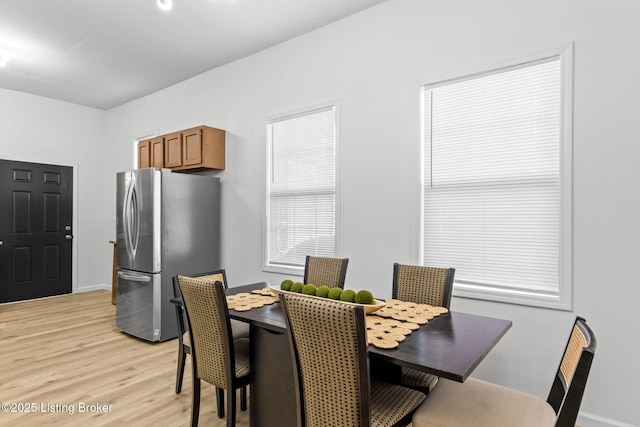 dining room featuring light wood-type flooring