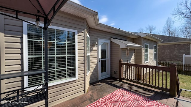 deck with fence