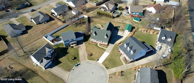 bird's eye view featuring a residential view