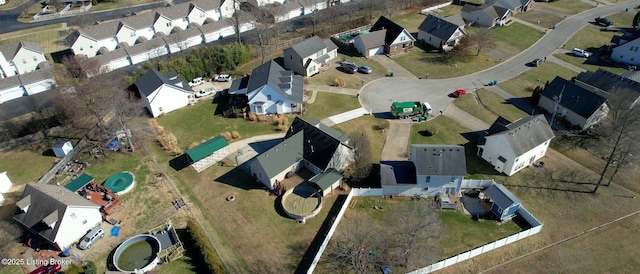 drone / aerial view with a residential view