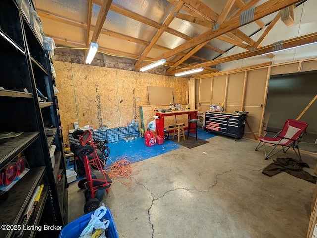 interior space featuring a garage