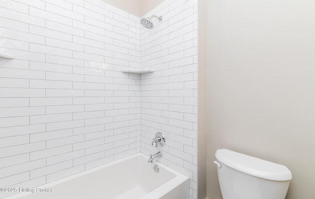 bathroom featuring  shower combination and toilet