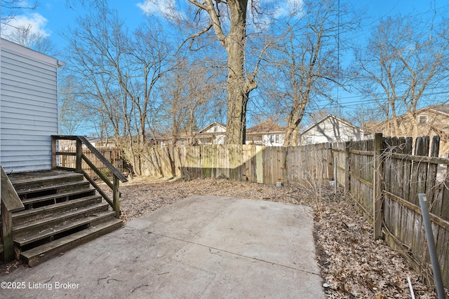 view of patio / terrace featuring a fenced backyard