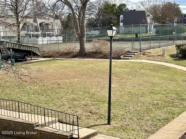 1515 La Fontenay Ct, Louisville, KY 40223 - view of community with a lawn, fence, and a residential view