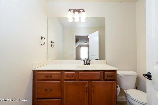 half bath with toilet and vanity