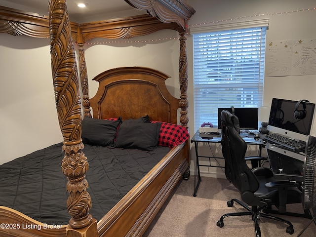 view of carpeted bedroom