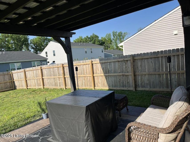 view of patio / terrace featuring a fenced backyard