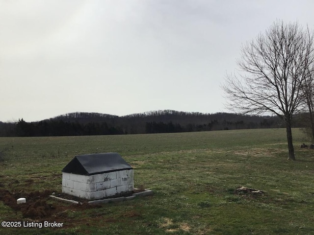 view of yard featuring a rural view