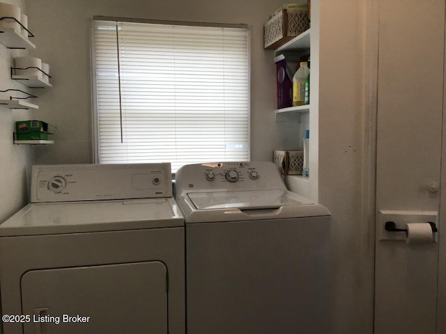 laundry area featuring laundry area and washing machine and dryer