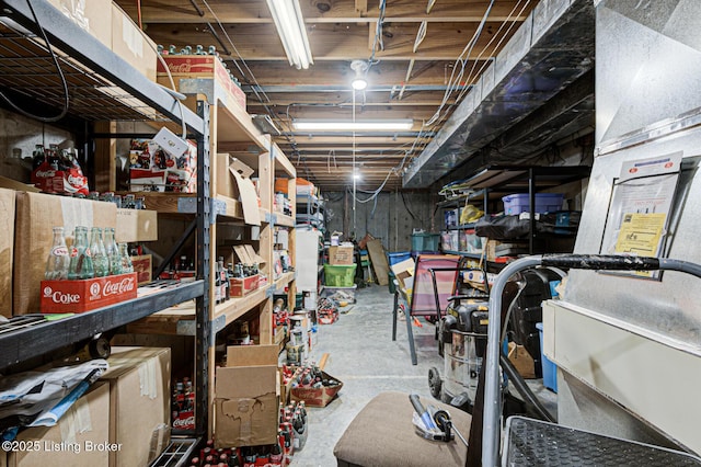 view of storage area