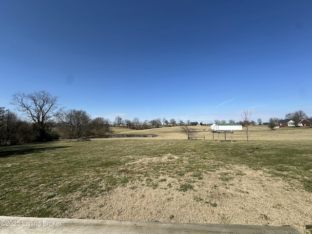 view of yard featuring a rural view