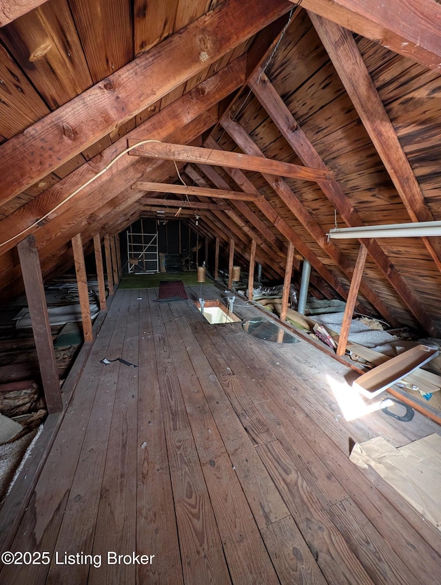 view of attic