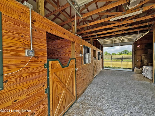 view of horse barn