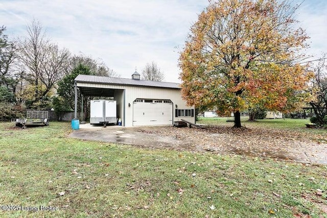 garage featuring a carport