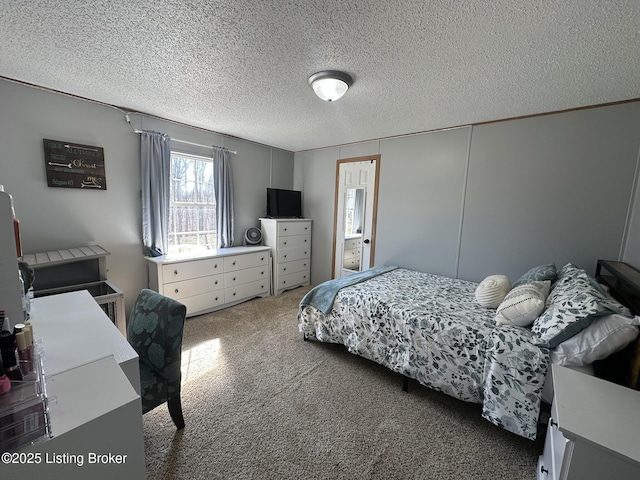 bedroom with a textured ceiling