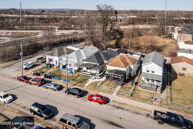 birds eye view of property featuring a residential view