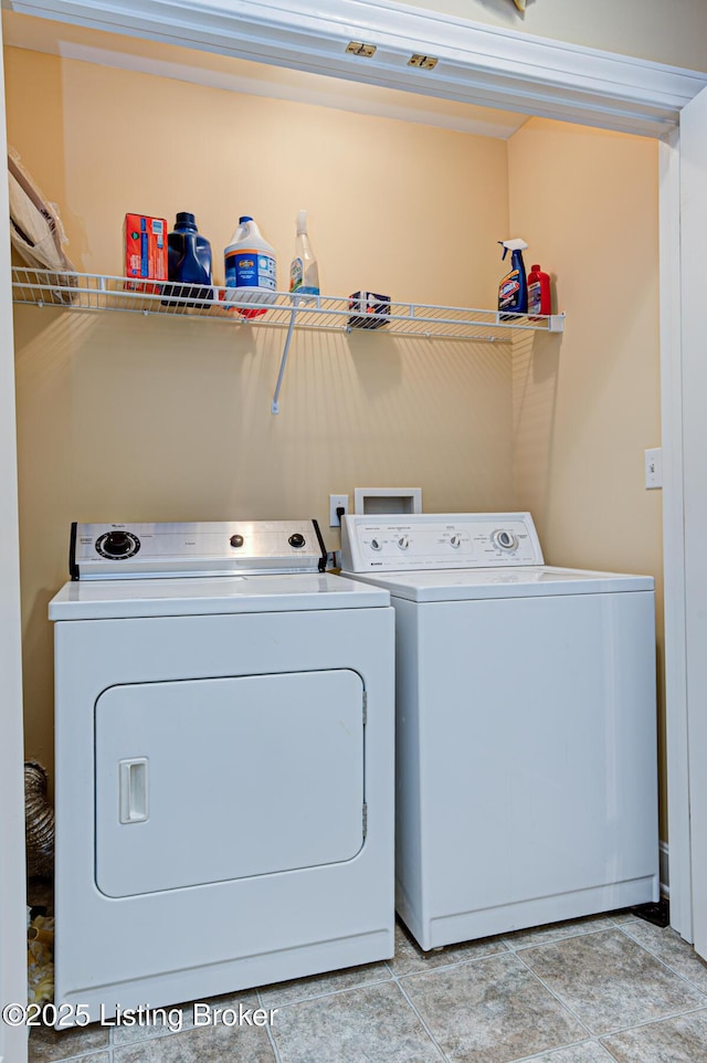 laundry room featuring laundry area and washer and clothes dryer