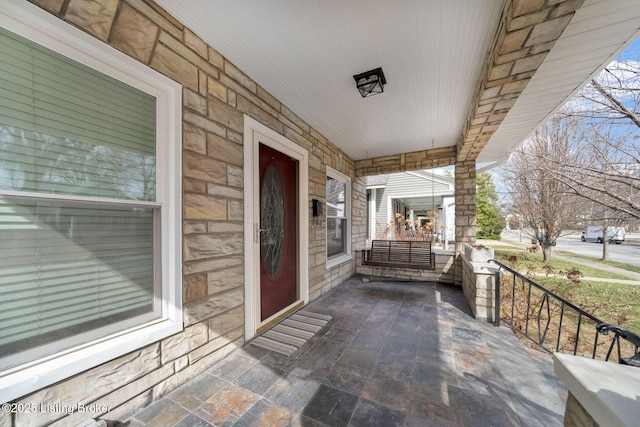 view of patio featuring covered porch