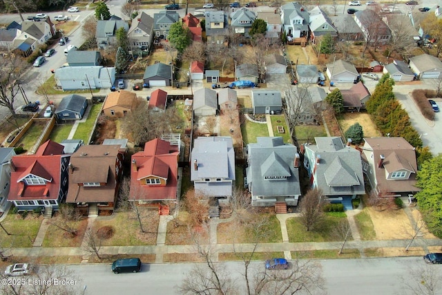 drone / aerial view with a residential view