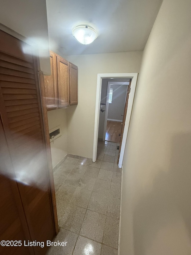 hallway with baseboards