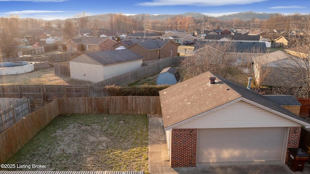 aerial view featuring a residential view