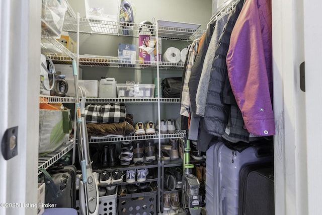 view of walk in closet