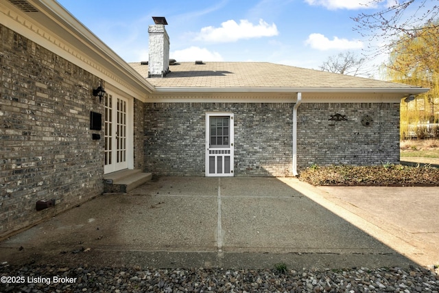 view of patio with french doors