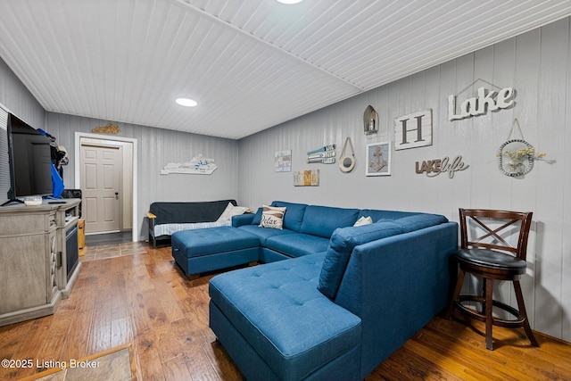 living room featuring hardwood / wood-style floors