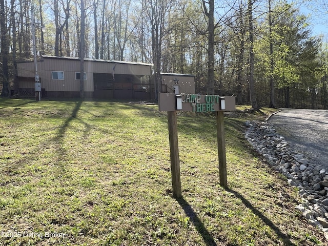exterior space featuring driveway